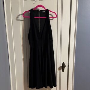 Lulu's Classic Black Backless Dress